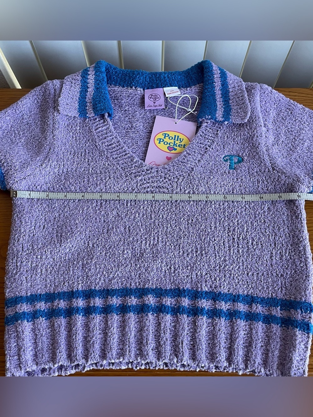 Lisa Says Gah x Polly Pocket Cynthia Fuzzy Polo Size XS/S - Picture 6 of 11